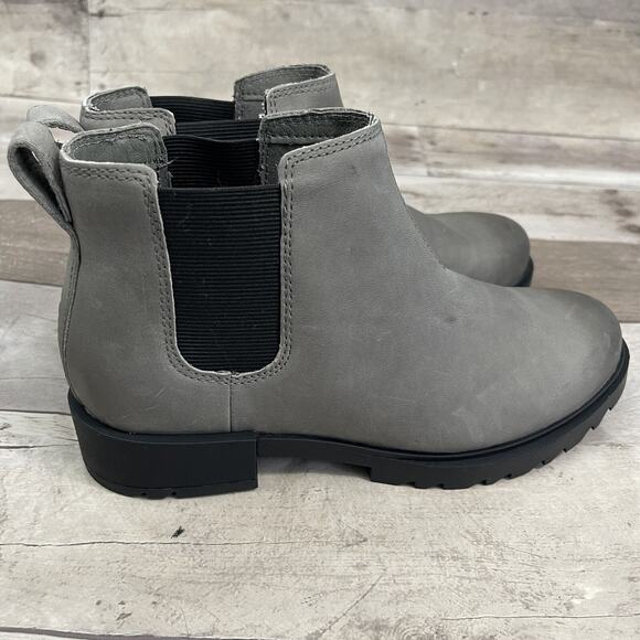 Sorel Emelie Waterproof Chelsea Ankle Boots Booties 1951201-052 Gray Size 5.5 - Picture 4 of 10